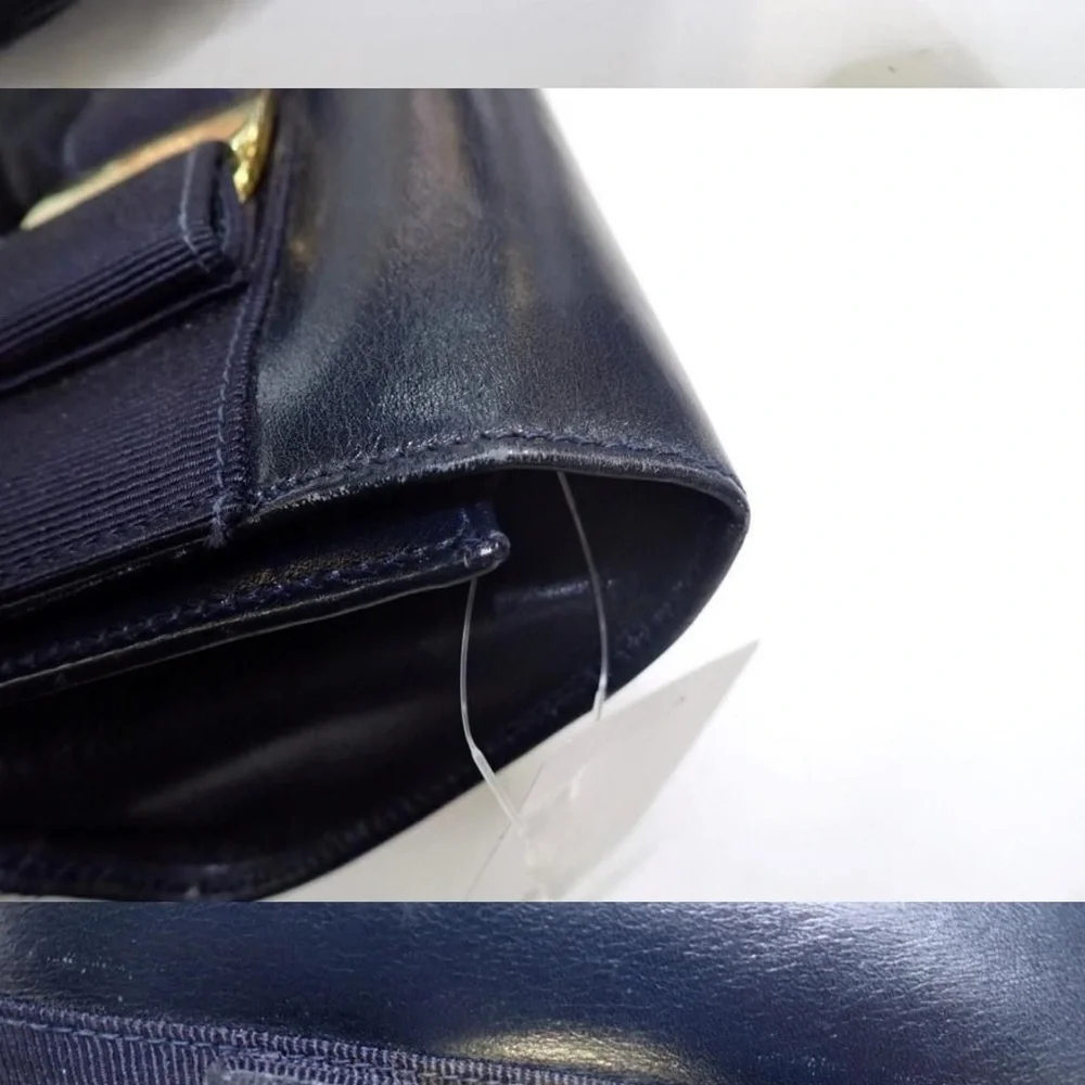 Salvatore Ferragamo Blue and Gold Mini bag with Chain Strap - Picture 5 of 9